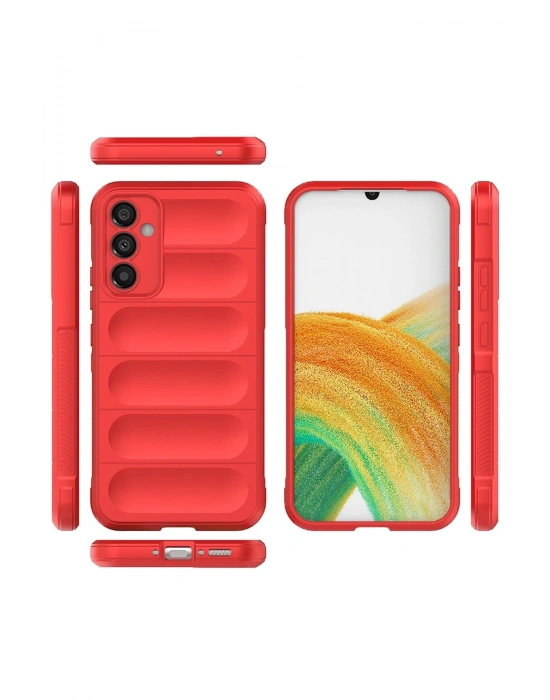 Newface Samsung Galaxy A05S Kılıf Optimum Silikon - Kırmızı