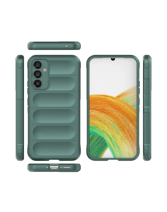 Newface Samsung Galaxy A05S Kılıf Optimum Silikon - Koyu Yeşil