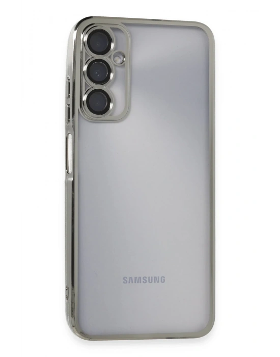 Newface Samsung Galaxy A05S Kılıf Razer Lensli Silikon - Gümüş