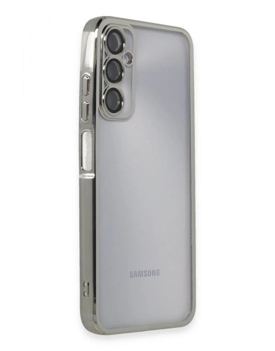 Newface Samsung Galaxy A05S Kılıf Razer Lensli Silikon - Gümüş