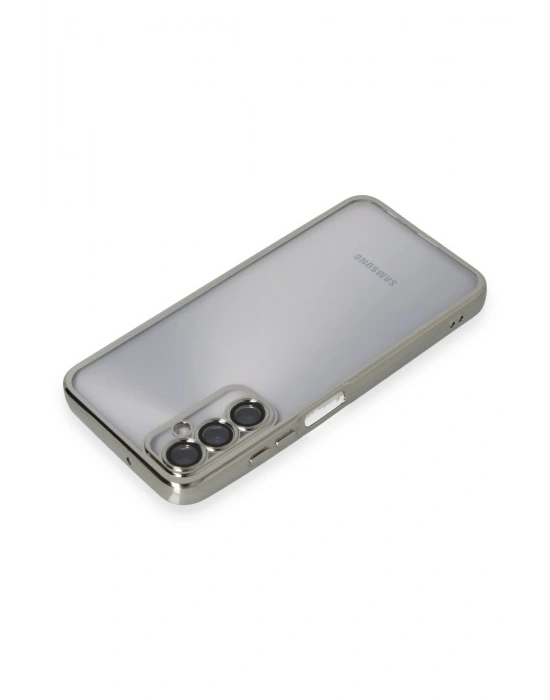 Newface Samsung Galaxy A05S Kılıf Razer Lensli Silikon - Gümüş