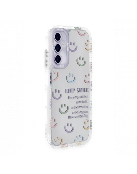 Newface Samsung Galaxy A05S Kılıf Reflexion Desenli Kapak - Desen 2