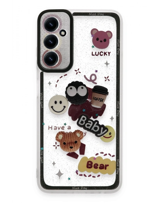 Newface Samsung Galaxy A05S Kılıf Sweet Desenli Silikon Kapak - Sarı