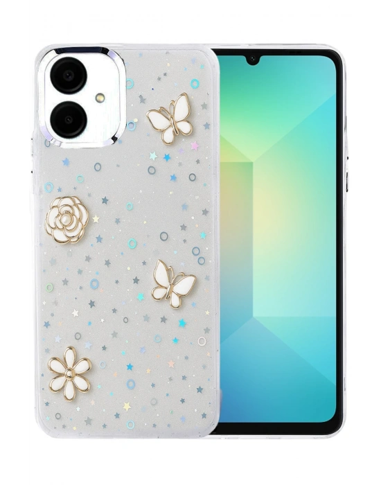 Newface Samsung Galaxy A06 Fiyonk Desenli Kapak - Desen 10