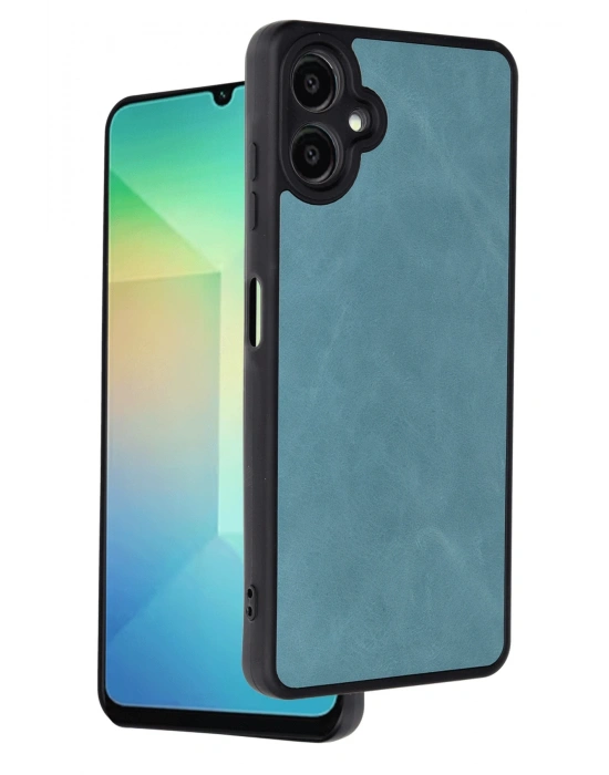 Newface Samsung Galaxy A06 Kılıf Aras Deri Kapak - Açık Yeşil