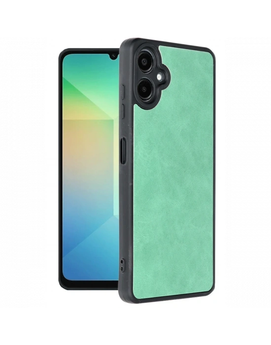 Newface Samsung Galaxy A06 Kılıf Aras Deri Kapak - Koyu Yeşil
