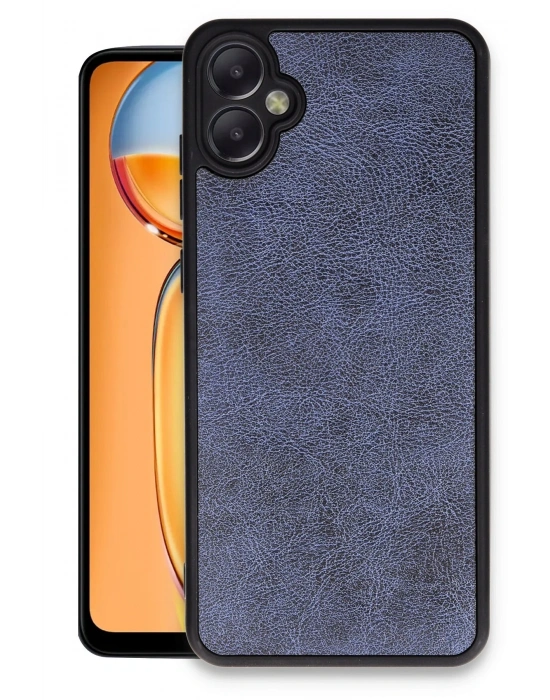 Newface Samsung Galaxy A06 Kılıf Aras Deri Kapak - Lacivert