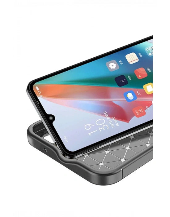 Newface Samsung Galaxy A06 Kılıf Auto Focus Karbon Kapak - Gri