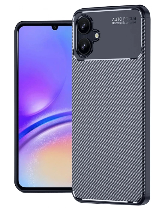 Newface Samsung Galaxy A06 Kılıf Auto Focus Karbon Kapak - Lacivert