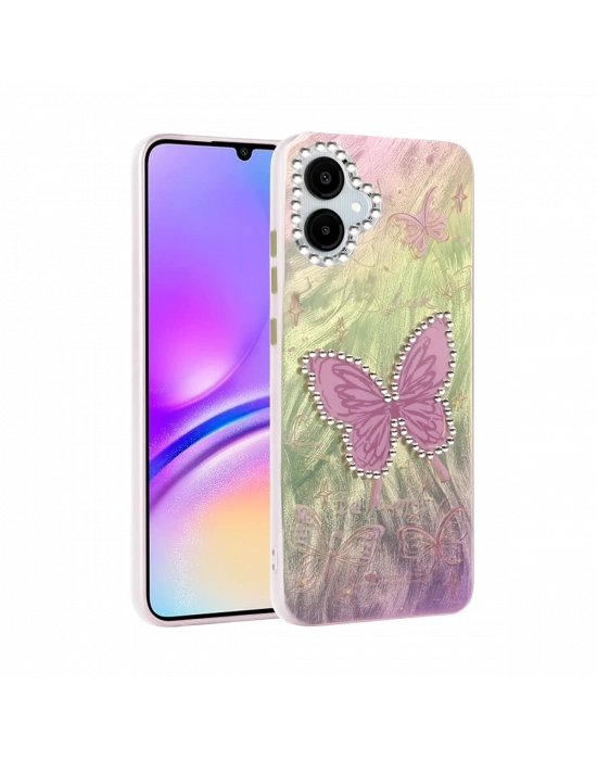 Newface Samsung Galaxy A06 Kılıf Blade Aynalı Desenli Kapak - Desen 5