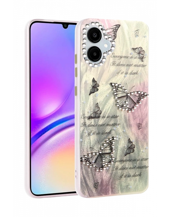 Newface Samsung Galaxy A06 Kılıf Blade Aynalı Desenli Kapak - Desen 6