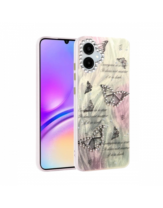 Newface Samsung Galaxy A06 Kılıf Blade Aynalı Desenli Kapak - Desen 6