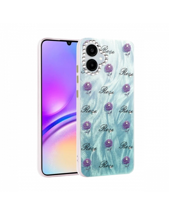 Newface Samsung Galaxy A06 Kılıf Blade Aynalı Desenli Kapak - Desen 9