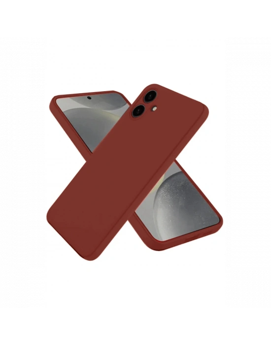 Newface Samsung Galaxy A06 Kılıf First Silikon - Bordo