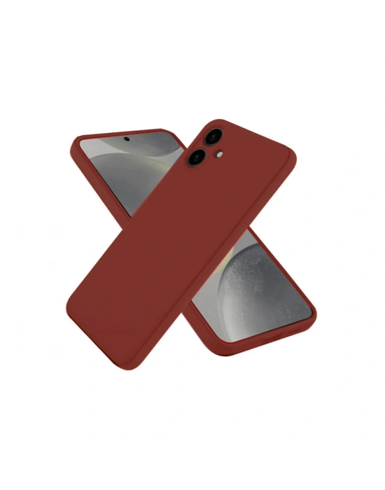 Newface Samsung Galaxy A06 Kılıf First Silikon - Bordo