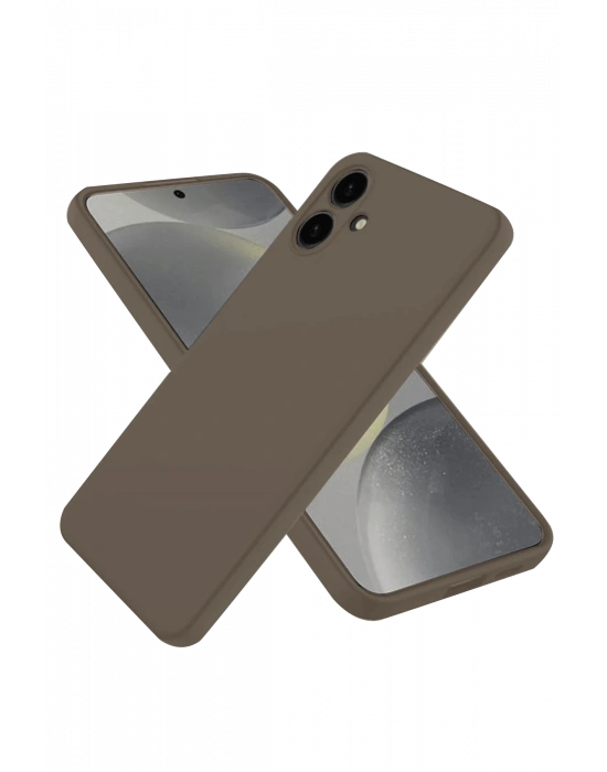 Newface Samsung Galaxy A06 Kılıf First Silikon - Kahverengi