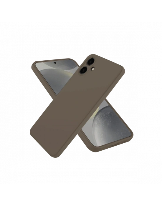 Newface Samsung Galaxy A06 Kılıf First Silikon - Kahverengi