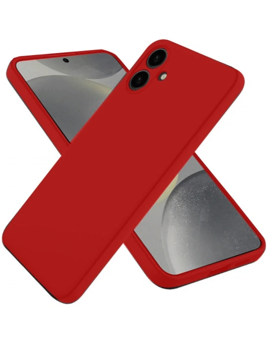 Newface Samsung Galaxy A06 Kılıf First Silikon - Kırmızı