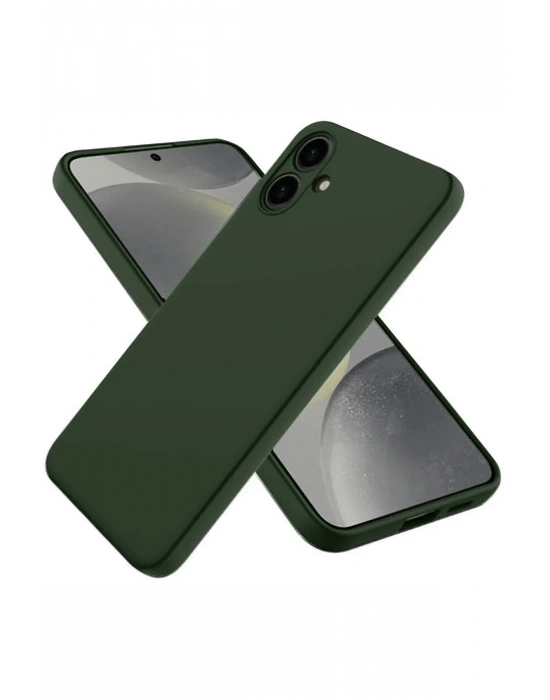 Newface Samsung Galaxy A06 Kılıf First Silikon - Koyu Yeşil