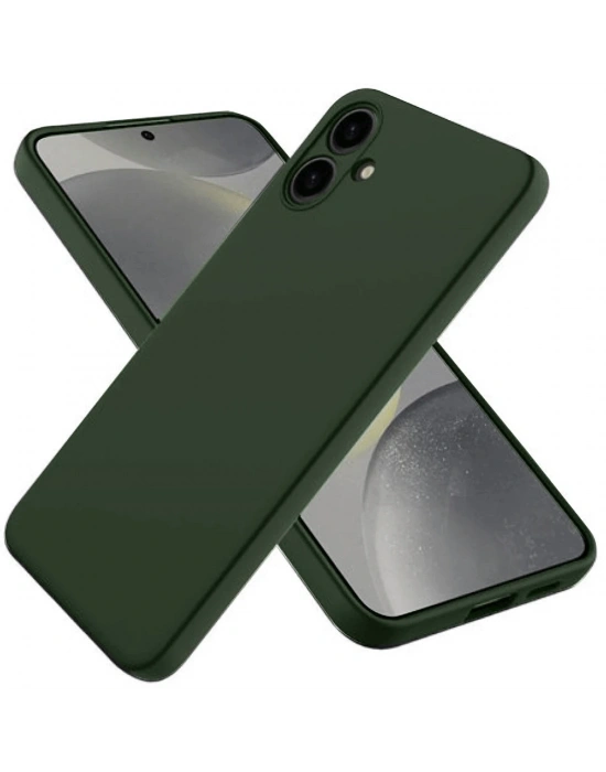 Newface Samsung Galaxy A06 Kılıf First Silikon - Koyu Yeşil