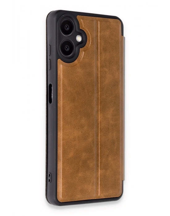 Newface Samsung Galaxy A06 Kılıf Flip Cover - Taba