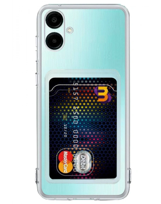 Newface Samsung Galaxy A06 Kılıf Kart Şeffaf Silikon - Şeffaf