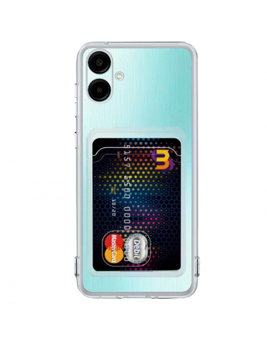 Newface Samsung Galaxy A06 Kılıf Kart Şeffaf Silikon - Şeffaf