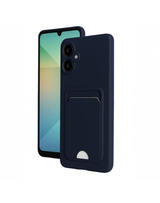 Newface Samsung Galaxy A06 Kılıf Kelvin Kartvizitli Silikon - Lacivert