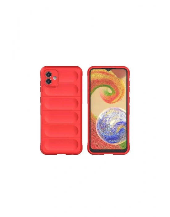 Newface Samsung Galaxy A06 Kılıf Optimum Silikon - Kırmızı