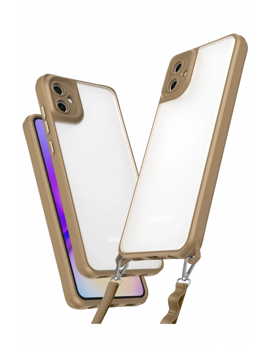 Newface Samsung Galaxy A06 Kılıf Penta Silikon Kılıf - Çöl Titanyum