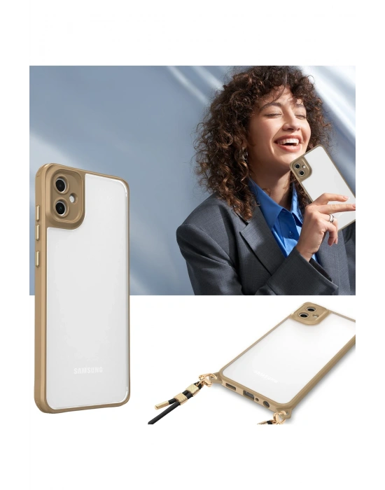 Newface Samsung Galaxy A06 Kılıf Penta Silikon Kılıf - Çöl Titanyum