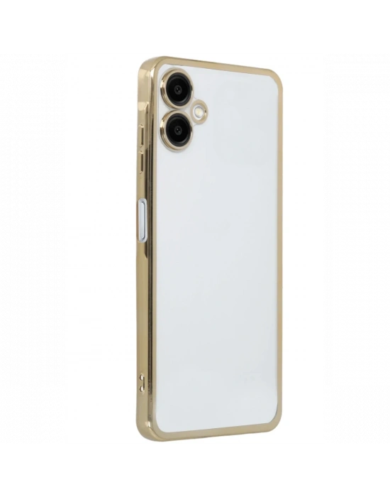 Newface Samsung Galaxy A06 Kılıf Razer Lensli Silikon - Gold