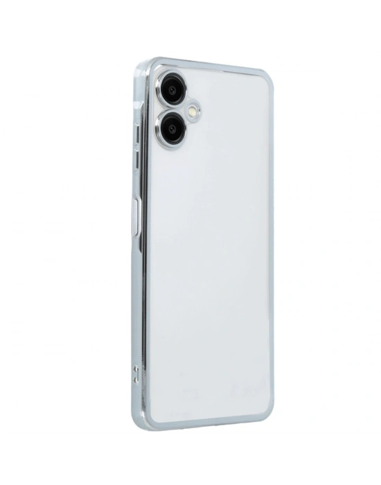Newface Samsung Galaxy A06 Kılıf Razer Lensli Silikon - Gümüş