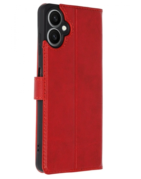 Newface Samsung Galaxy A06 Kılıf Trend S Plus Kapaklı Kılıf - Kırmızı