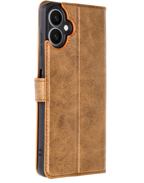 Newface Samsung Galaxy A06 Kılıf Trend S Plus Kapaklı Kılıf - Taba