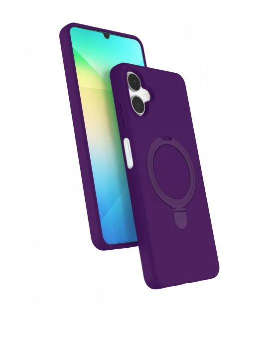 Newface Samsung Galaxy A06 Regal Magsafe Standlı Kapak - Derin Mor