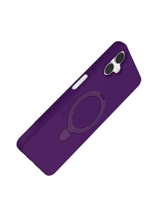 Newface Samsung Galaxy A06 Regal Magsafe Standlı Kapak - Derin Mor