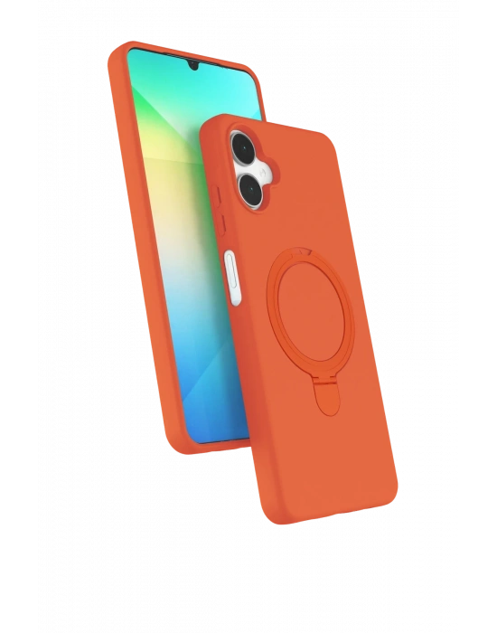 Newface Samsung Galaxy A06 Regal Magsafe Standlı Kapak - Turuncu