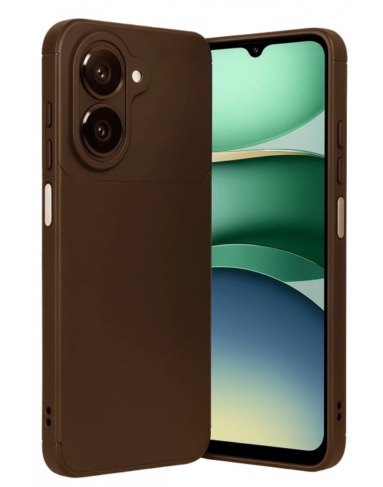 Newface Samsung Galaxy A07 4G Auto Focus Karbon Kapak - Kahverengi