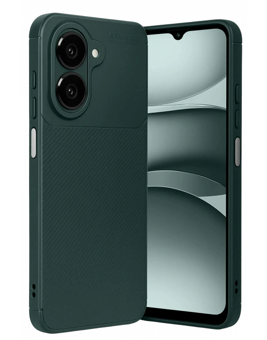 Newface Samsung Galaxy A07 4G Auto Focus Karbon Kapak - Koyu Yeşil