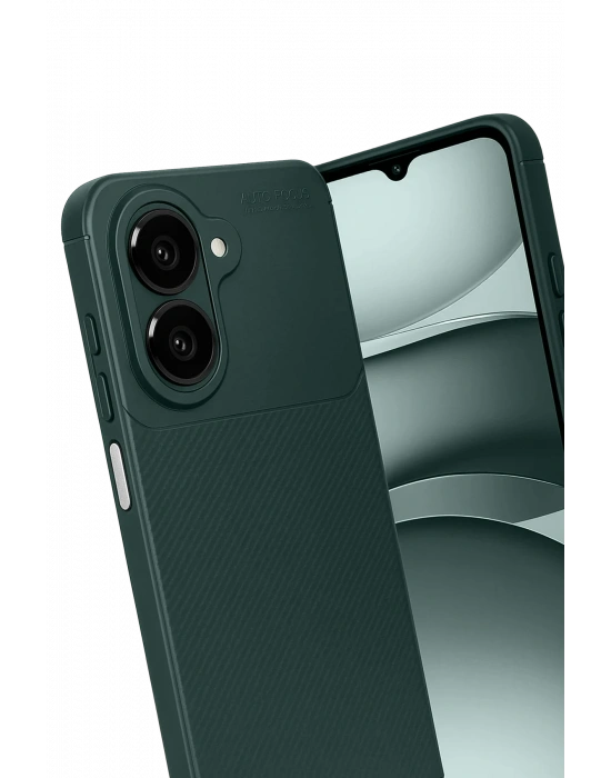 Newface Samsung Galaxy A07 4G Auto Focus Karbon Kapak - Koyu Yeşil