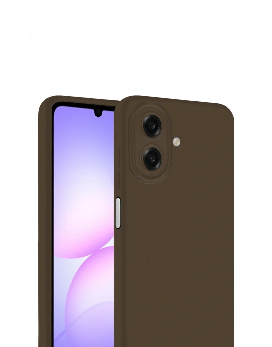 Newface Samsung Galaxy A07 4G First Silikon - Kahverengi