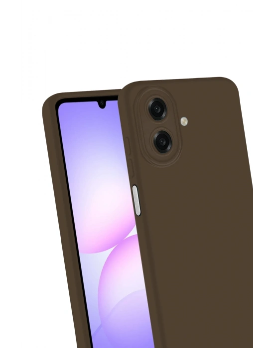 Newface Samsung Galaxy A07 4G First Silikon - Kahverengi