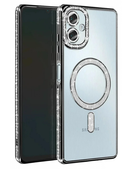 Newface Samsung Galaxy A07 4G Joke Simli Magneticsafe Kılıf - Siyah