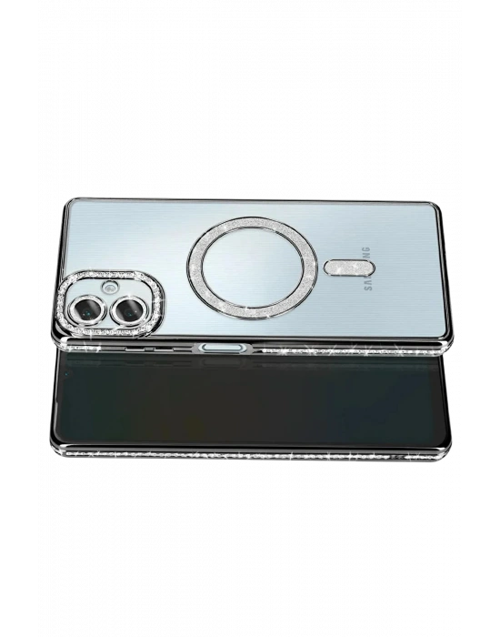 Newface Samsung Galaxy A07 4G Joke Simli Magneticsafe Kılıf - Siyah