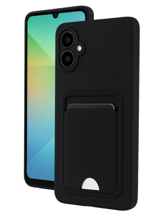 Newface Samsung Galaxy A07 4G Kelvin Kartvizitli Silikon - Siyah