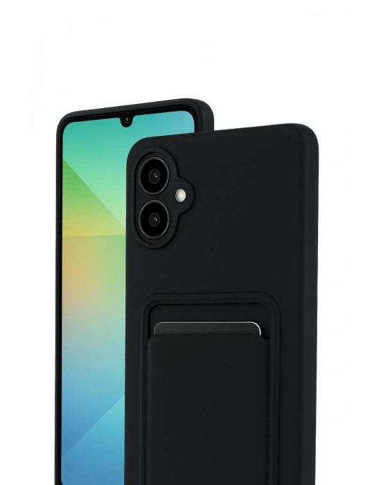 Newface Samsung Galaxy A07 4G Kelvin Kartvizitli Silikon - Siyah