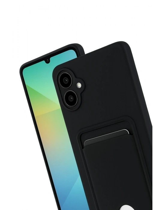 Newface Samsung Galaxy A07 4G Kelvin Kartvizitli Silikon - Siyah