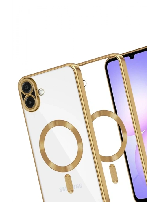 Newface Samsung Galaxy A07 4G Kross Magneticsafe Kapak - Gold