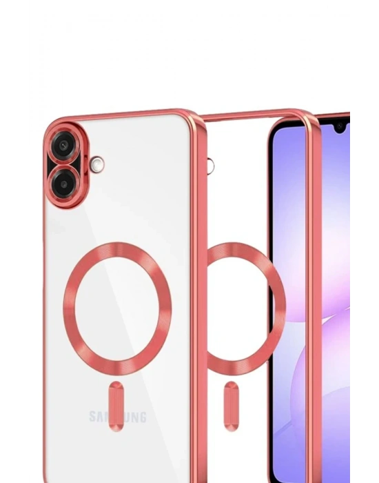 Newface Samsung Galaxy A07 4G Kross Magneticsafe Kapak - Kırmızı